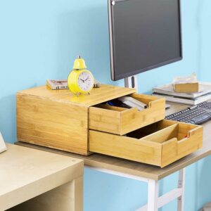 BAKAJI  Ξύλινος Διοργανωτής από Μπαμπού με 2 Συρτάρια για Κάψουλες Καφέ 31 x 30 x 18 cm 02830308 - Image 3