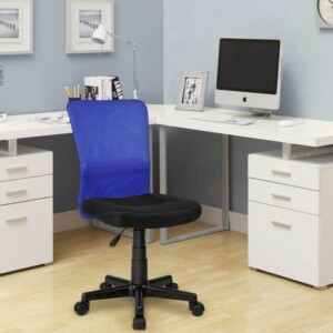 BAKAJI  Περιστρεφόμενη Καρέκλα Γραφείου Δωματίου Υφασμάτινη Δίχτυ Ρυθμιζόμενο Ύψος Μπλε  02830563 - Image 5