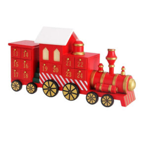 Χριστουγεννιάτικο Ξύλινο Advent Calendar Τρένο 41 x 20 x 11 cm Bakaji 02831543 - Image 3