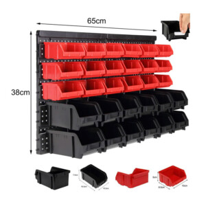 Επιτοίχιο Σύστημα Αποθήκευσης Εργαλείων 32 τμχ Bakaji 02831787 - Image 4