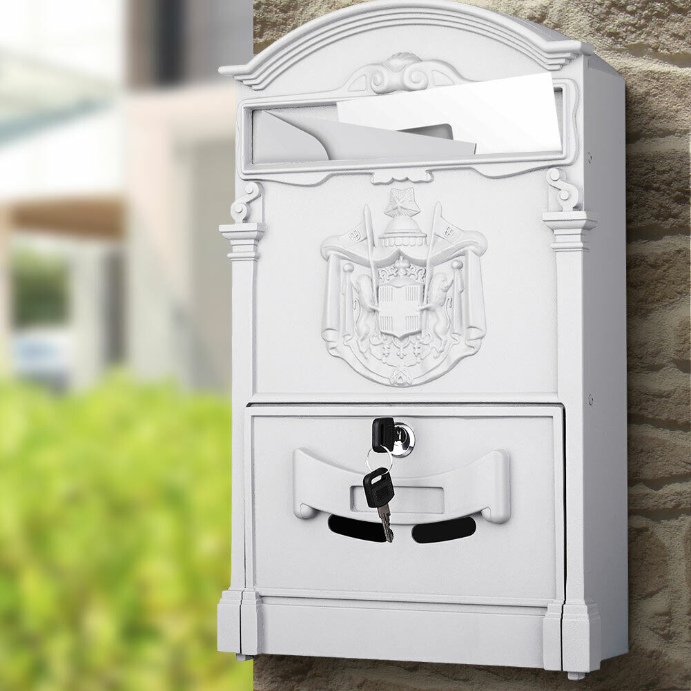 BAKAJI Γραμματοκιβώτιο Τοίχου Αλουμινίου Εξωτερικού Χώρου με Κλειδί Γκρι 02832141 BAKAJI Γραμματοκιβώτιο Τοίχου Αλουμινίου Εξωτερικού Χώρου με Κλειδί Γκρι 02832141