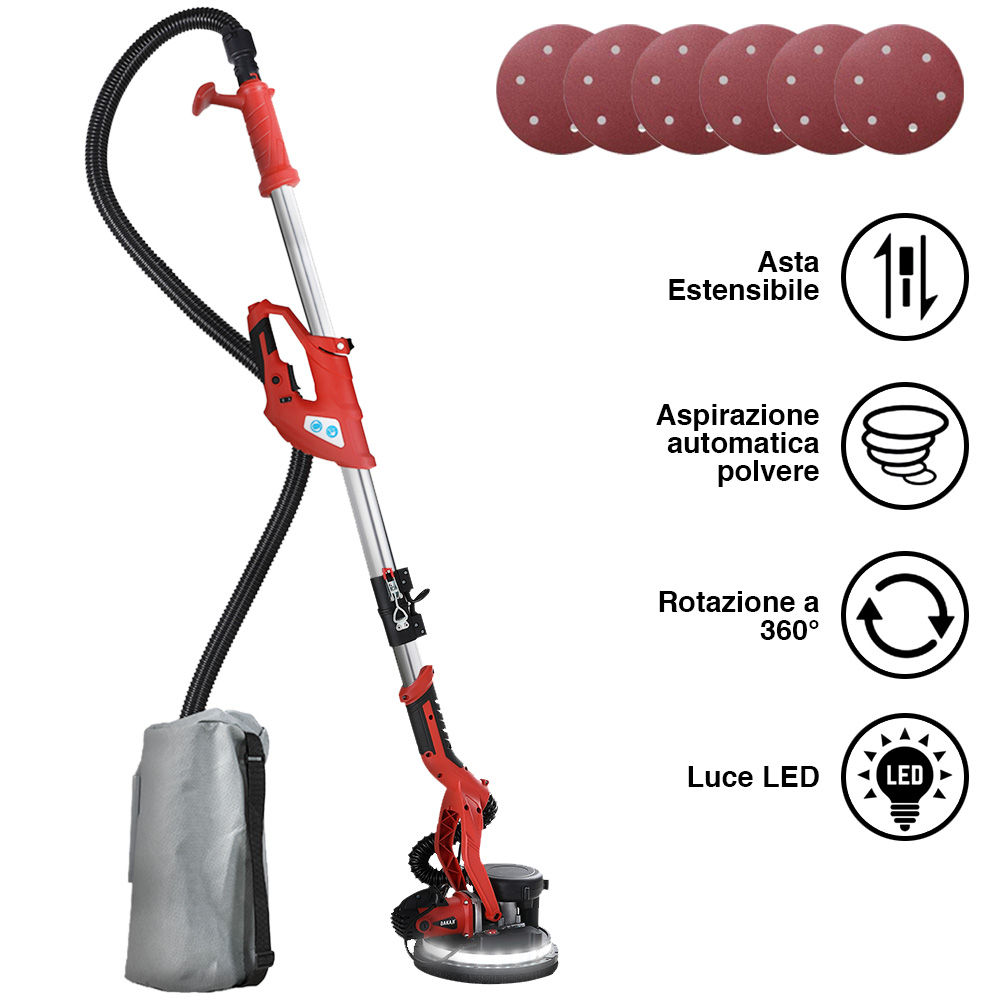 BAKAJI Τηλεσκοπικό Τριβείο Τοίχου 225 mm 750 W 02833072 BAKAJI Τηλεσκοπικό Τριβείο Τοίχου 225 mm 750 W 02833072