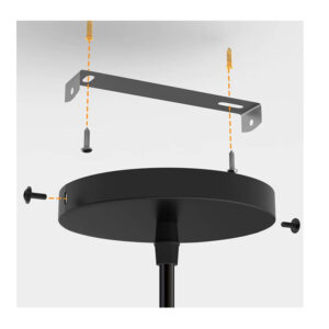 Κρεμαστό Μεταλλικό Μονόφωτο Φωτιστικό Οροφής Πυραμίδα 25 cm E27 40 W Χρώματος Μαύρο Bakaji 02834695 - Image 2