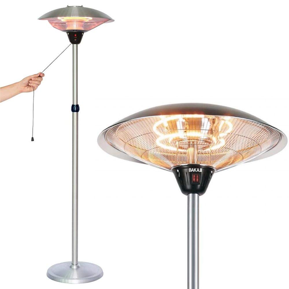 BAKAJI Λάμπα Θέρμανσης Εξωτερικού Χώρου Ανθρακωμένου Στελέχους με Υπέρυθρες Ακτίνες BAKAJI Λάμπα Θέρμανσης Εξωτερικού Χώρου Ανθρακωμένου Στελέχους με Υπέρυθρες Ακτίνες