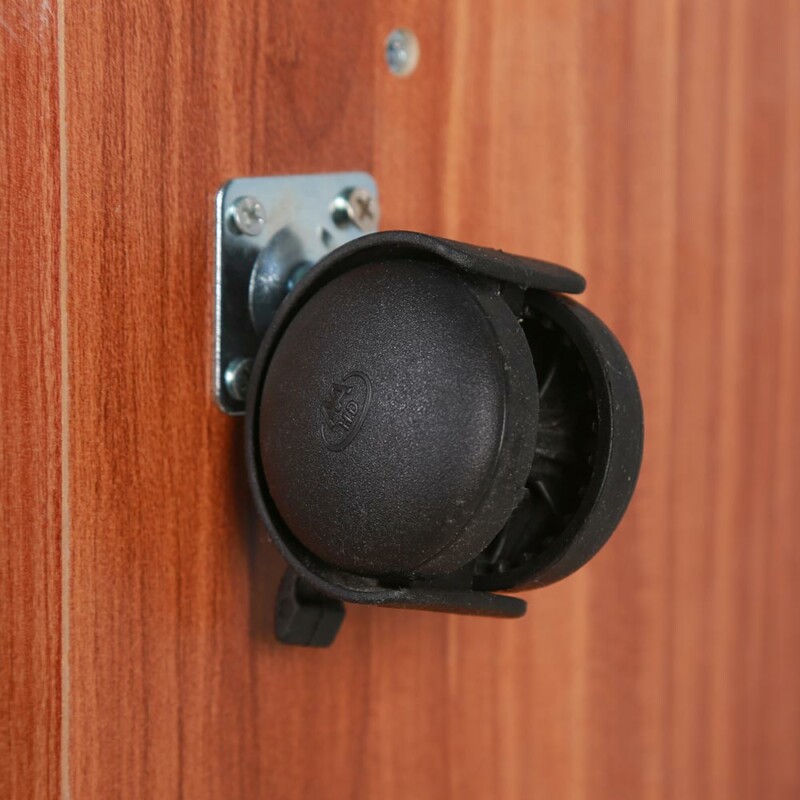 BAKAJI  Κινητό έπιπλο τηλεόρασης από ξύλο με 3 ράφια και ρόδες Καροτσάκι τηλεόρασης Κερασιά  02837249