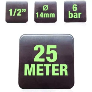 Σωλήνας Ποτίσματος-Λάστιχο PVC 25m Ø14mm (1/2”) Πράσινο Kinzo - Image 3