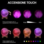 BAKAJI  Λάμπα Τραπέζι Πλανήτης 18cm Φως LED RGB Αλλαγή Χρώματος Σελήνη Φεγγάρι USB Τηλεχειριστήριο  02838409 - Image 3