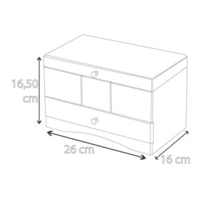 Ξύλινη Κοσμηματοθήκη - Μπιζουτιέρα 26 x 16 x 16.5 cm Bakaji 02838593 - Image 4