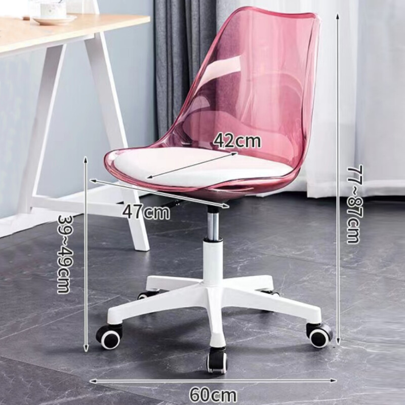 Shally Dogan Καρέκλα Γραφείου με ρόδες και Διαφανή Πλάτη Ροζ Πολυθρόνα Γραφείου 02839566 Shally Dogan Καρέκλα Γραφείου με ρόδες και Διαφανή Πλάτη Ροζ Πολυθρόνα Γραφείου 02839566