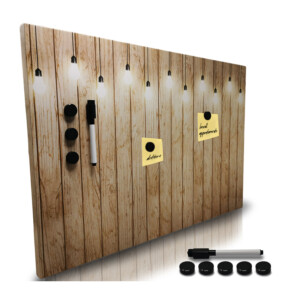 Μαγνητικός Πίνακας Ανακοινώσεων Wood With Lights 60 x 40 x 2 cm Bakaji 02839865
