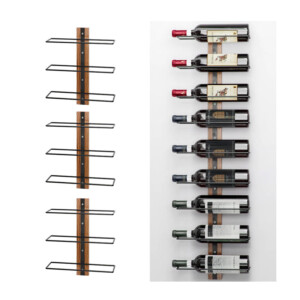 Σετ Επιτοίχια Μεταλλικά Ράφια για Μπουκάλια Κρασιού 28.5 x 8.3 x 31.5 cm 3 τμχ Shally Dogan 02840082 - Image 5