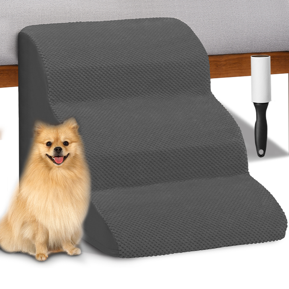 BAKAJI Γκρι Σκάλα για Κατοικίδια 3 Σκαλοπάτια για Γάτες και Σκύλους Ρολό Αφαίρεσης Τριχών 02840661 BAKAJI Γκρι Σκάλα για Κατοικίδια 3 Σκαλοπάτια για Γάτες και Σκύλους Ρολό Αφαίρεσης Τριχών 02840661