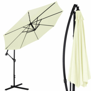 BAKAJI  Ομπρελόκηπος Αποκεντρωμένος 3x3 μ. Μπεζ Κολόνα Αλουμινίου Κιόσκι Πισίνα  02840729 - Image 2