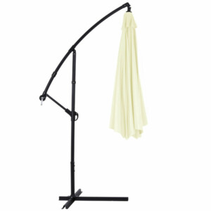 BAKAJI  Ομπρελόκηπος Αποκεντρωμένος 3x3 μ. Μπεζ Κολόνα Αλουμινίου Κιόσκι Πισίνα  02840729 - Image 5