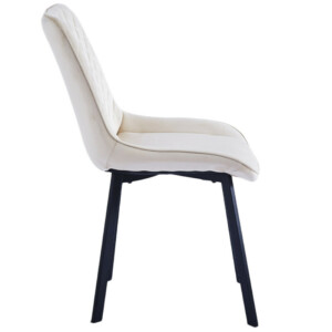 Shally Dogan  Σετ 4 Καρέκλες Τραπεζαρίας Επένδυση Βελούδο Μπεζ Καρέκλα Γραφείου Σπίτι Εργονομική  02841028 - Image 2