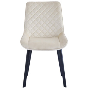 Shally Dogan  Σετ 4 Καρέκλες Τραπεζαρίας Επένδυση Βελούδο Μπεζ Καρέκλα Γραφείου Σπίτι Εργονομική  02841028 - Image 4