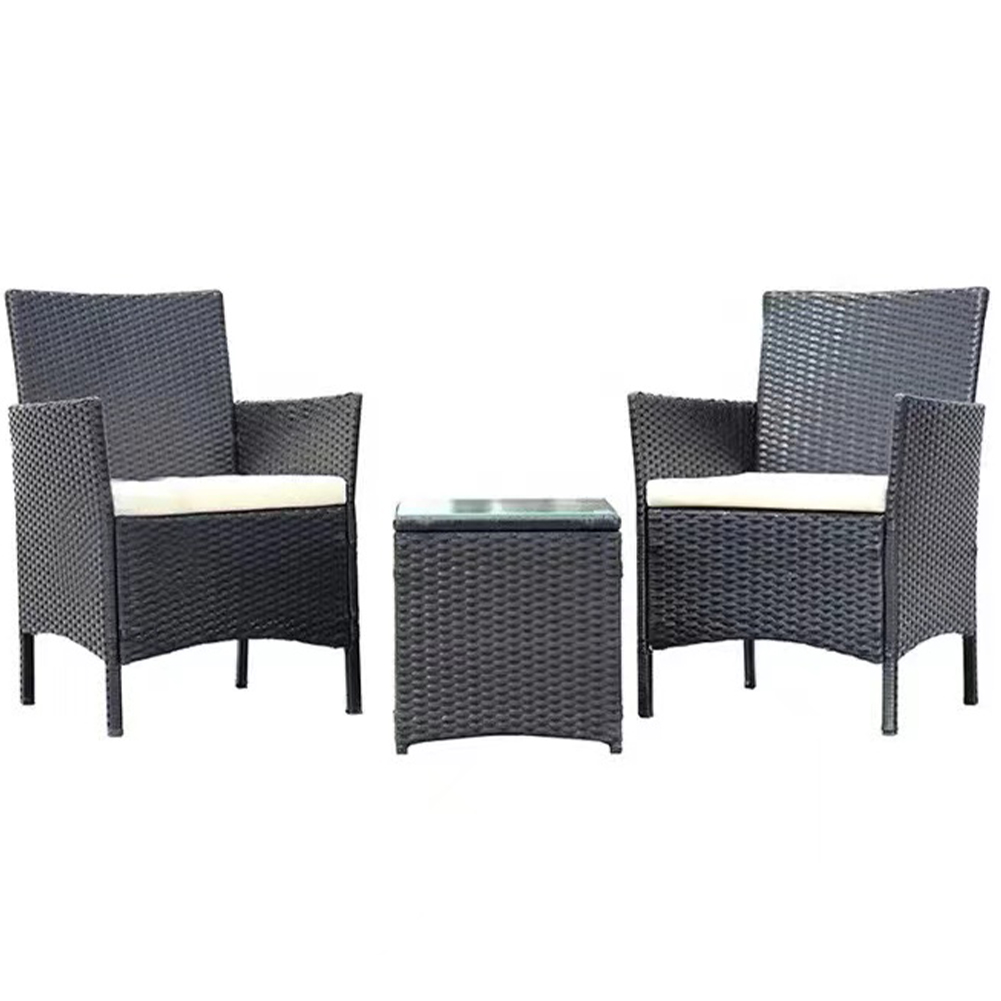 BAKAJI Σετ Κήπου Σκούρο Γκρι 2 Πολυθρόνες 1 Τραπεζάκι Ρατάν Εξωτερικού Χώρου Μαξιλάρια Μπεζ 02841050 BAKAJI Σετ Κήπου Σκούρο Γκρι 2 Πολυθρόνες 1 Τραπεζάκι Ρατάν Εξωτερικού Χώρου Μαξιλάρια Μπεζ 02841050