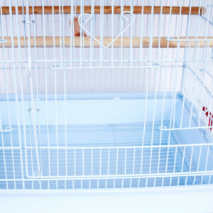 BAKAJI  Κλουβί Πουλιών Λευκό για Πτηνά Παπαγάλους Τροφοδότες 46.5x35.5x65.5  02841481 - Image 2