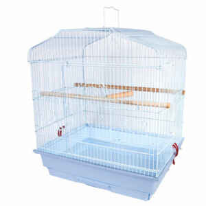 BAKAJI  Κλουβί Πουλιών Λευκό για Πτηνά Παπαγάλους Τροφοδότες 46.5x35.5x65.5  02841481 - Image 3