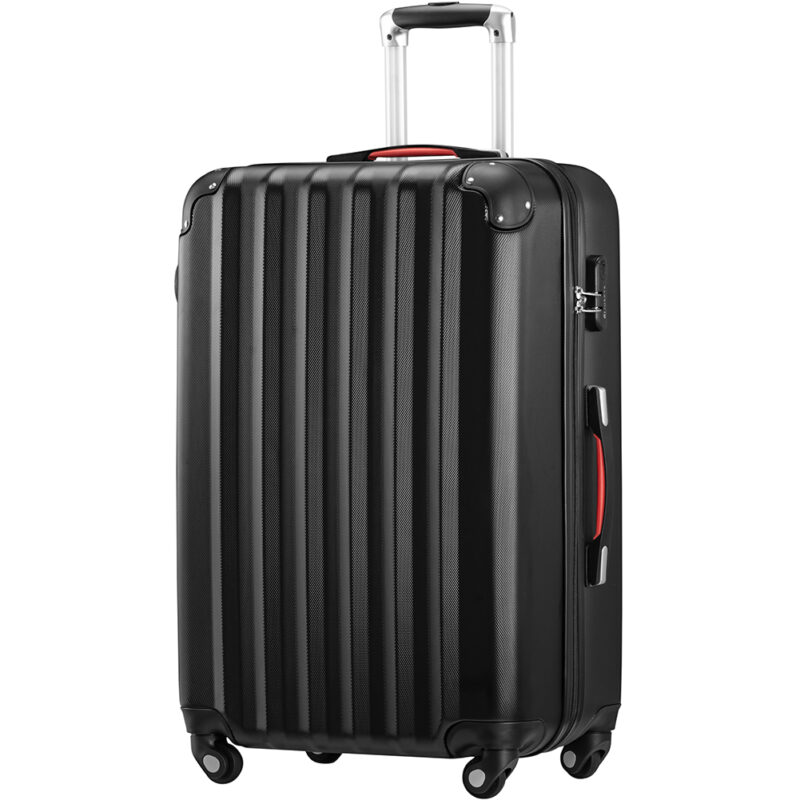 PROVITERA  Σετ 3+1 Σκληρές Βαλίτσες Easy Roll Τρόλεϊ Αποσκευές και Νεσεσέρ Ταξιδιού Μαύρο  02841549 - Image 3