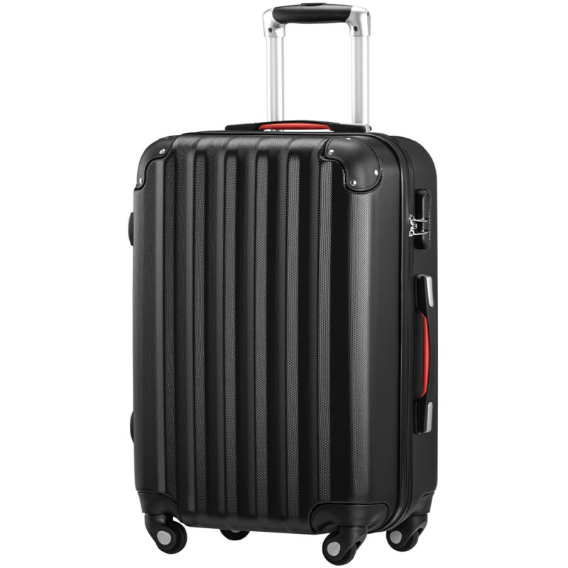 PROVITERA  Σετ 3+1 Σκληρές Βαλίτσες Easy Roll Τρόλεϊ Αποσκευές και Νεσεσέρ Ταξιδιού Μαύρο  02841549 - Image 4