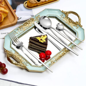 BAKAJI  Σετ 24 Ασημένια Γυαλιστερά Μαχαιροπίρουνα για Χριστουγεννιάτικη Διακόσμηση Τραπεζιού και Κουζίνας 02841720 - Image 4