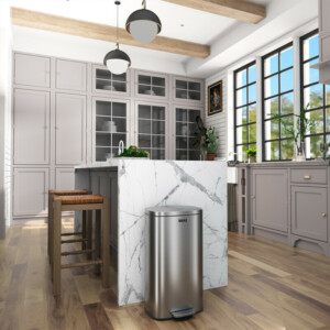 BAKAJI Κάδος Απορριμμάτων 35 x 31 x 61 cm με Πεντάλ 30L από Ανοξείδωτο Ατσάλι 02842616 - Image 2