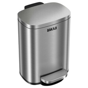 BAKAJI Κάδος Απορριμμάτων 35 x 31 x 61 cm με Πεντάλ 30L από Ανοξείδωτο Ατσάλι 02842616 - Image 5
