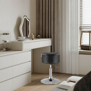 BAKAJI Περιστρεφόμενο Μαύρο Σκαμπό Μακιγιάζ με Άνετο Κάθισμα, Αντοχή έως 130kg 02842655 - Image 3