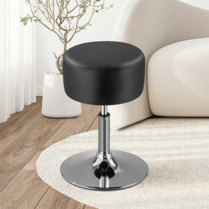 BAKAJI Περιστρεφόμενο Μαύρο Σκαμπό Μακιγιάζ με Άνετο Κάθισμα