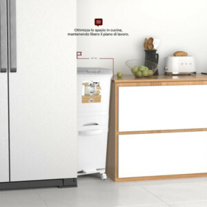 BAKAJI Διπλός Κάδος Κουζίνας 42L με Συρτάρι Διαχωρισμού Απορριμμάτων 02842658 - Image 3