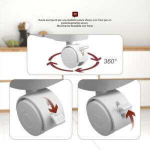 BAKAJI Κάδος Κουζίνας 32L Ανακλινόμενου Καπακιού Εξοικονόμηση Χώρου 02842661 - Image 4