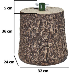 BAKAJI Βάση Στήριξης Χριστουγεννιάτικου Δέντρου Σκούρας Απόχρωσης 41cm Με Καθολική Σύνδεση 02842806 - Image 5