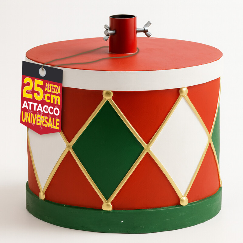 BAKAJI Βάση Χριστουγεννιάτικου Δέντρου Τύμπανο 32x25cm Διακόσμηση Καθολική Προσάρτηση Κόκκινο και Πράσινο 02842912 BAKAJI Βάση Χριστουγεννιάτικου Δέντρου Τύμπανο 32x25cm Διακόσμηση Καθολική Προσάρτηση Κόκκινο και Πράσινο 02842912