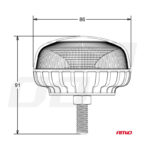 Βιδωτός LED Φάρος W21sb R65 R10 18LED 12 / 24V IP56 AMiO 02923 - Image 4