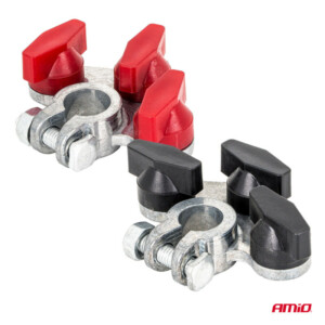 AMIO Σετ 2 τμχ Τερματικοί Ακροδέκτες Μπαταρίας ψευδαργύρου 800ΑΜΡ 04391 - Image 2