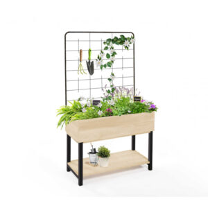 Ξύλινη Ζαρντινιέρα με Μεταλλικό Πλέγμα 80 x 40 x 140 cm Jardikt 10060255 - Image 4