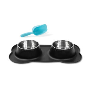 Σετ Ανοξείδωτα Μπολ Γεύματος με Βάση Σιλικόνης για Κατοικίδια Inkazen 10110175 - Image 3