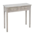 Ξύλινη Κονσόλα με 2 Συρτάρια 80 x 30 x 76 cm Χρώματος Καφέ Ανοιχτό Atmosphera 102216C - Image 3