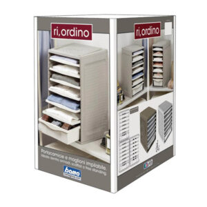 Πλαστική Συρταριέρα Ρούχων με 4 Δίσκους και 2 Συρτάρια 34 x 41 x 53 cm Χρώματος Γκρι Bama 10236 - Image 3