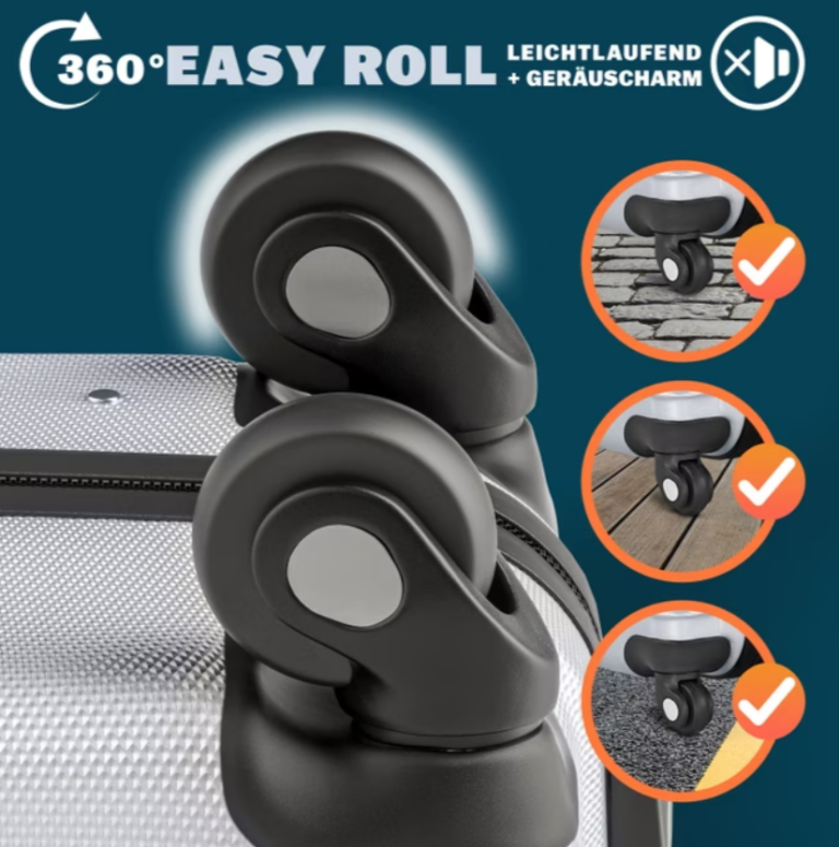 Σετ Βαλίτσες Σκληρού Κελύφους Baseline 4 Τεμάχια – Ασημί (34L, 55L, 84L, 120L) 107217 Monzana - Image 5