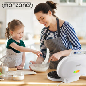 Monzana Βαφλιέρα Λευκή Διπλή Waffle Iron 1200W 107273 - Image 5