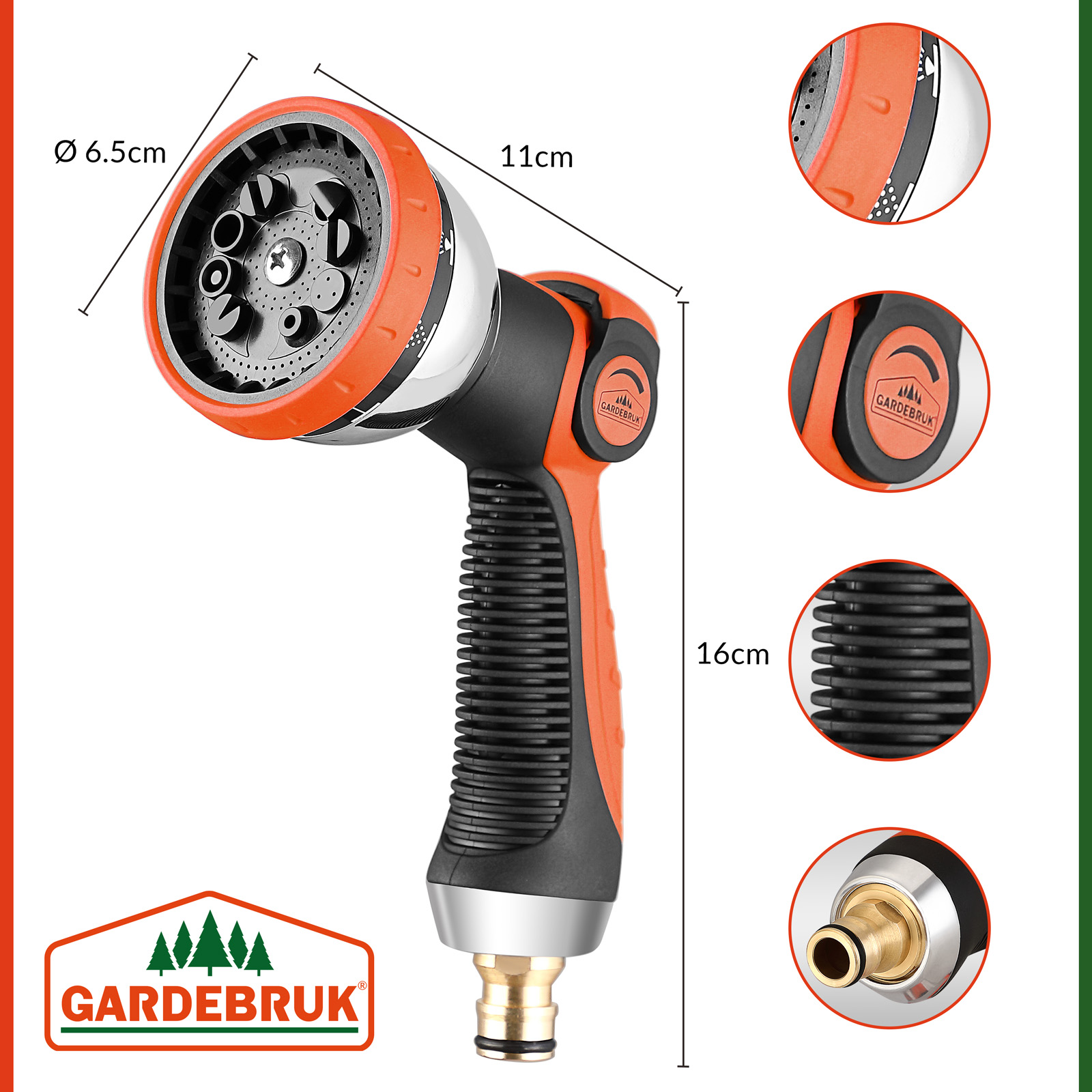 Gardebruk Εύκαμπτος Μαύρος Λάστιχος Κήπου 30μ 109323