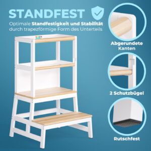 Spielwerk Πύργος Μάθησης Barn Λευκό/Φυσικό Πεύκο 93x51x50εκ 109556 - Image 3