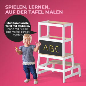 Spielwerk Πύργος Μάθησης Barn Λευκό/Φυσικό Πεύκο 93x51x50εκ 109556