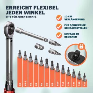 Monzana Σετ 18 εργαλείων ροπής για ποδήλατα/μοτοσικλέτες 109715 - Image 2