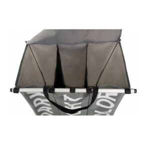 Πτυσσόμενο Μεταλλικό Καλάθι Απλύτων με 3 Χώρους 64.5 x 36.5 x 58 cm Ruhhy 12257 - Image 3