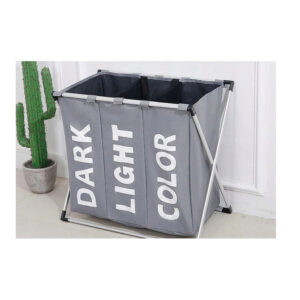 Πτυσσόμενο Μεταλλικό Καλάθι Απλύτων με 3 Χώρους 64.5 x 36.5 x 58 cm Ruhhy 12257 - Image 5