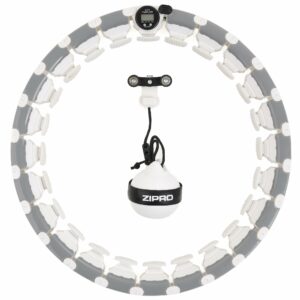 Hula Hoop με Βάρος και Λειτουργία Μασάζ 300–350 mm Λευκό-Γκρι13112339 Zipro - Image 3