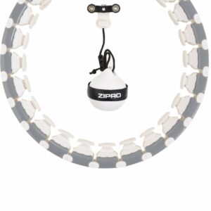 Hula Hoop με Βάρος και Λειτουργία Μασάζ 300–350 mm Λευκό-Γκρι13112339 Zipro